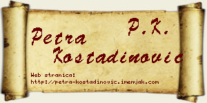 Petra Kostadinović vizit kartica